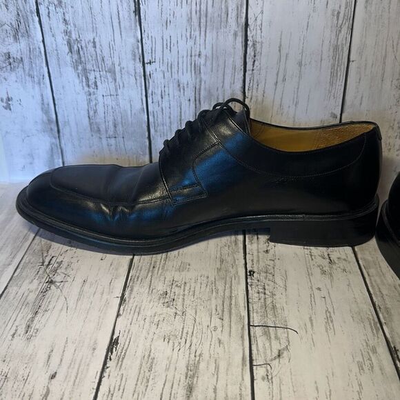 Mezlan Fiore Black Leather Lace-Up Split Toe Apron Oxford Shoes Men's 10.5 M - Picture 3 of 10